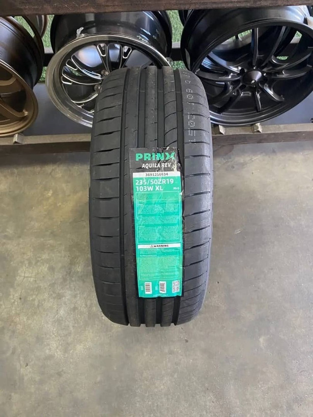 لاستیک پرینکس سایز 235/50ZR19 گل AQUILA REV تاریخ 2025 (یک جفت)