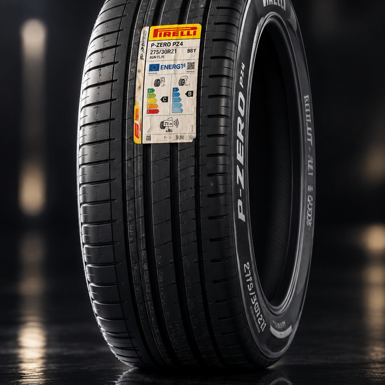 لاستیک پیرلی سایز 275/30R21 گل P-ZERO PZ4 ران فلت تاریخ 2025 (یک جفت)